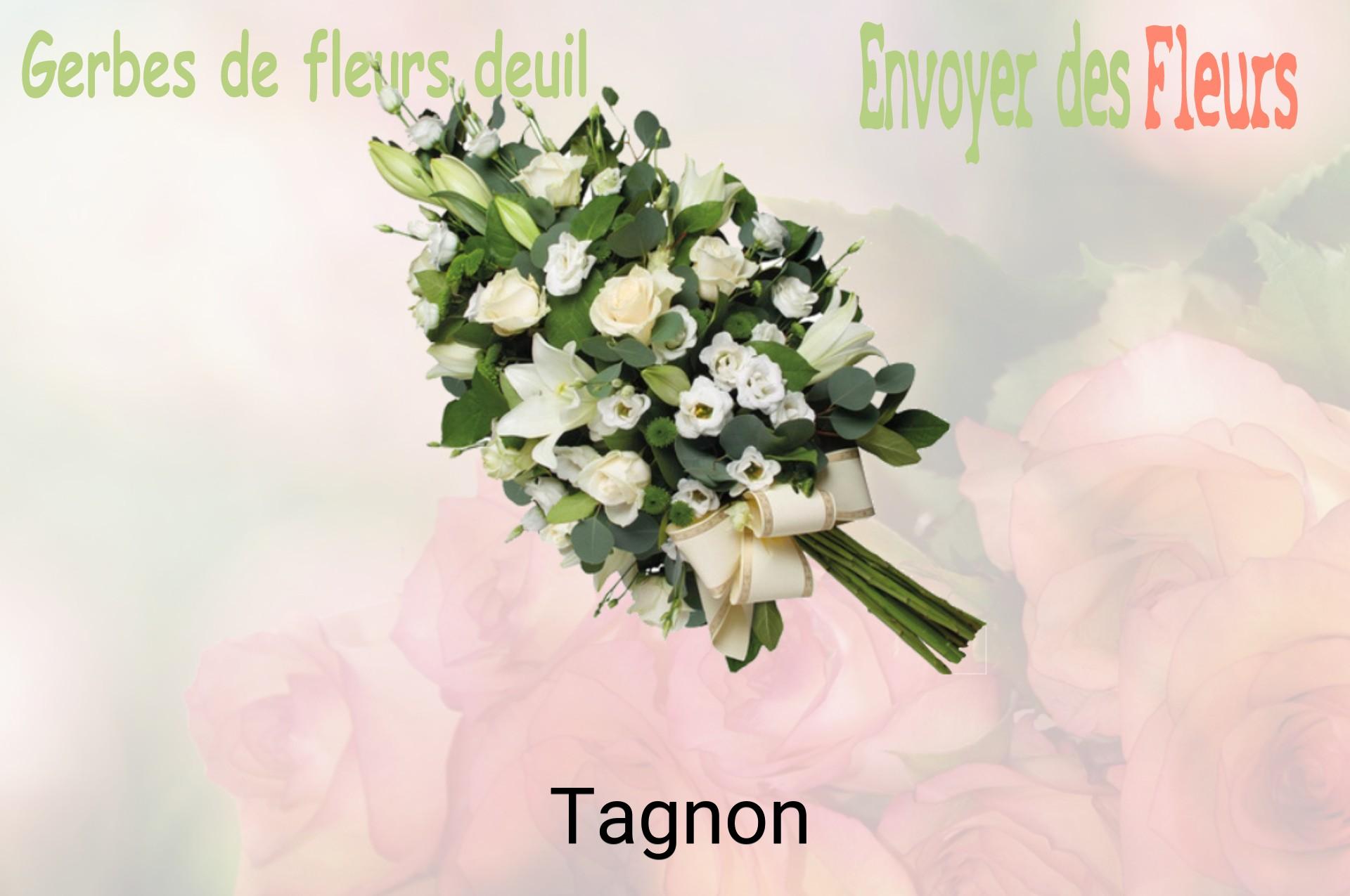 Gerbe de fleurs de deuil livrée à Tagnon